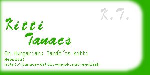 kitti tanacs business card